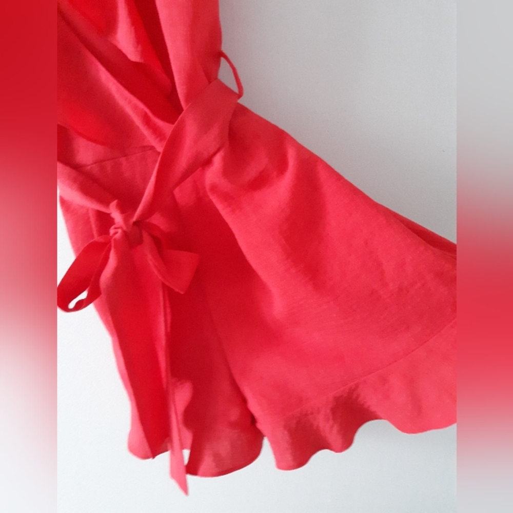 Charlotte Russe Red Ruffle Romper - Picture 4 of 6